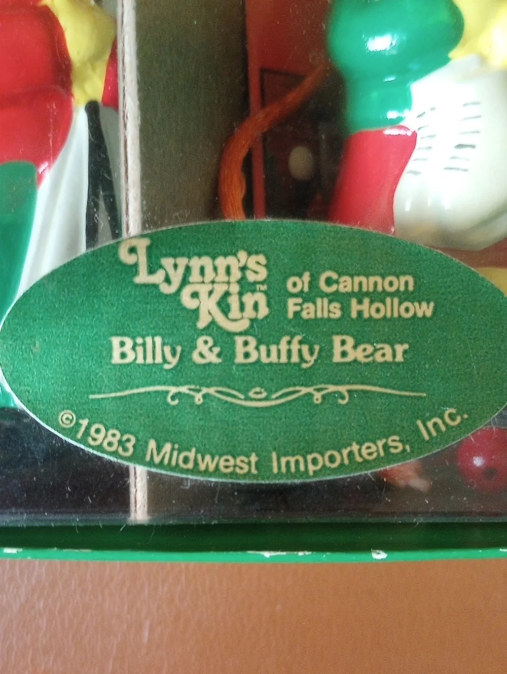 NIB Billy & Buffy Bear Ornaments/ Figures.  Lynn's Kin, Cannon Falls Hollow 80s